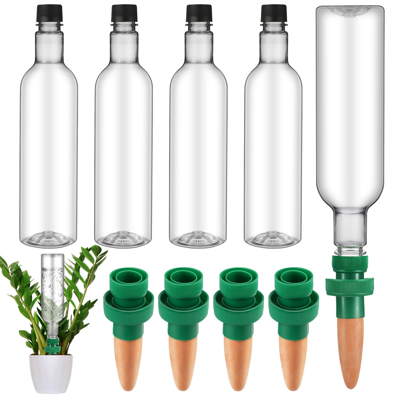 SiliFine front view of 8-set clear bottles and clay spikes showing complete kit convenience