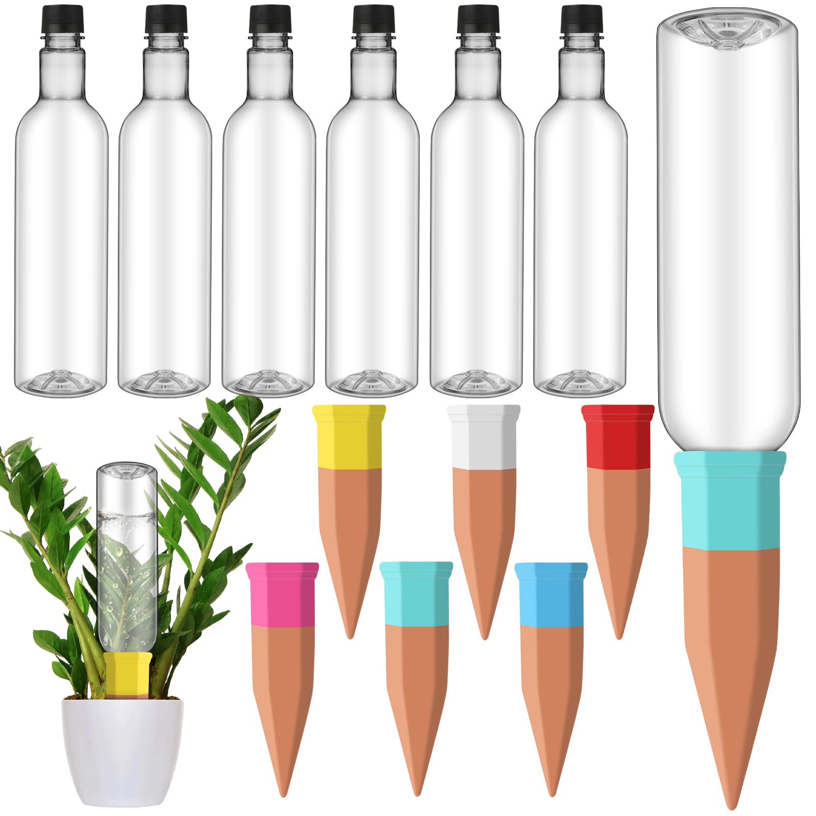 SiliFine front view of six-color spikes and six bottles showing complete kit benefit