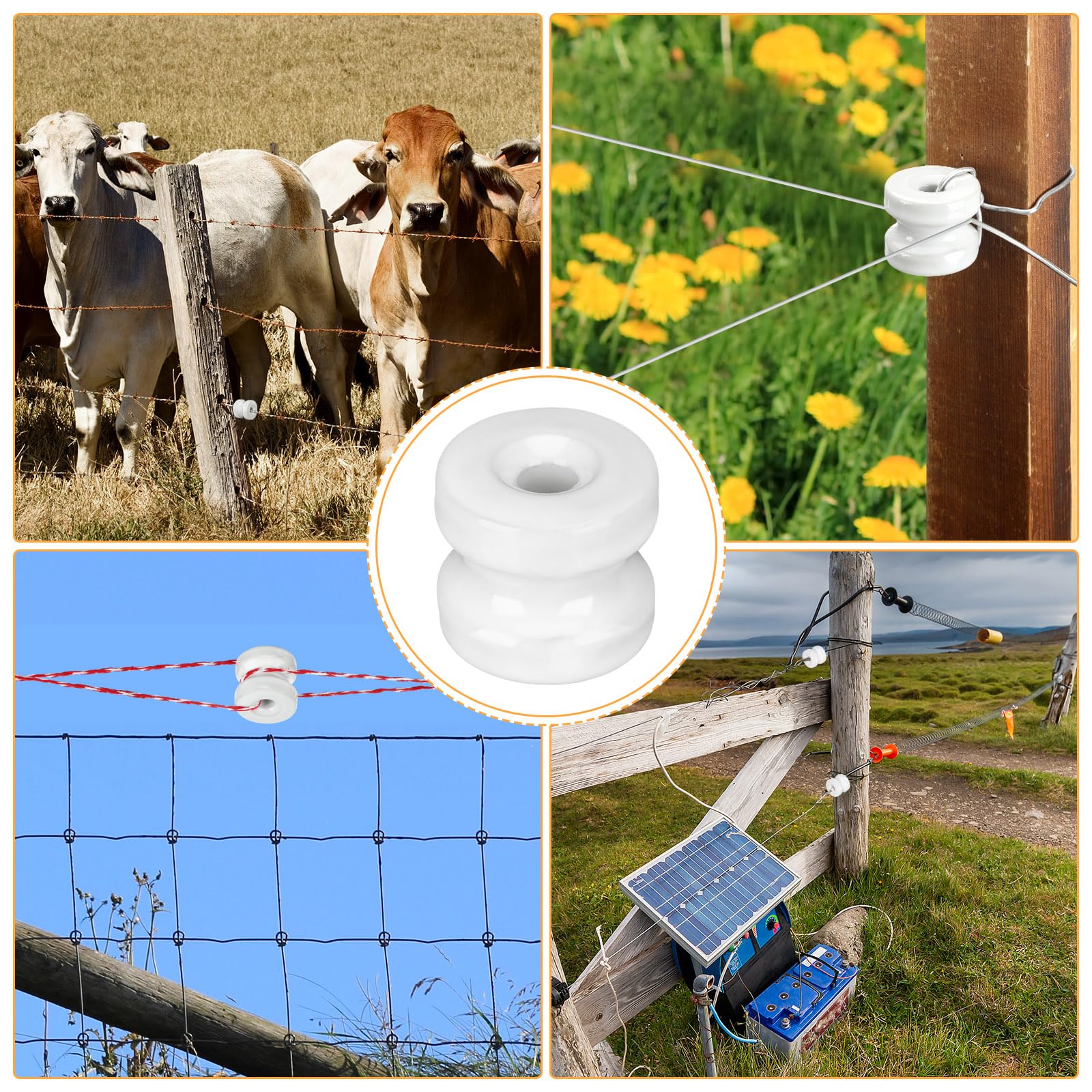 SiliFine white insulators in garden setting showing discreet appearance
