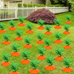 Silipull front view of 24-pack carrots showing bright orange set and green leaves for festive curb appeal