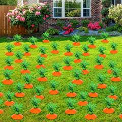 Silipull front view of full carrot stake pack, quick festive lawn update