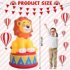 Silipull lion lit with internal LEDs demonstrating bright nighttime visibility