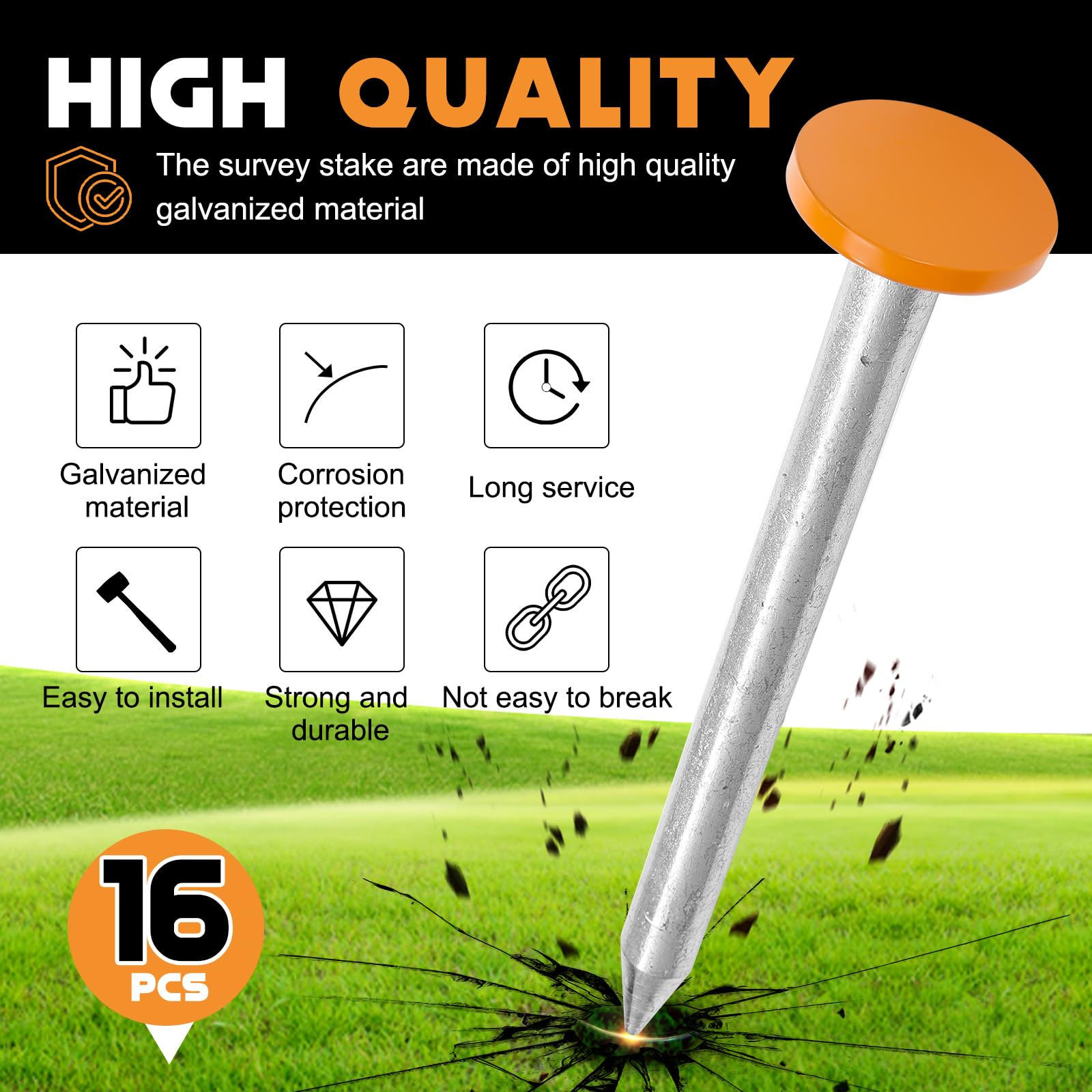 Silkfly flat orange head detail offering low-profile high visibility