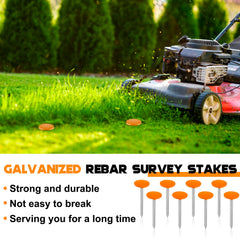 Silkfly marker driven in ground illustrating secure outdoor placement benefit