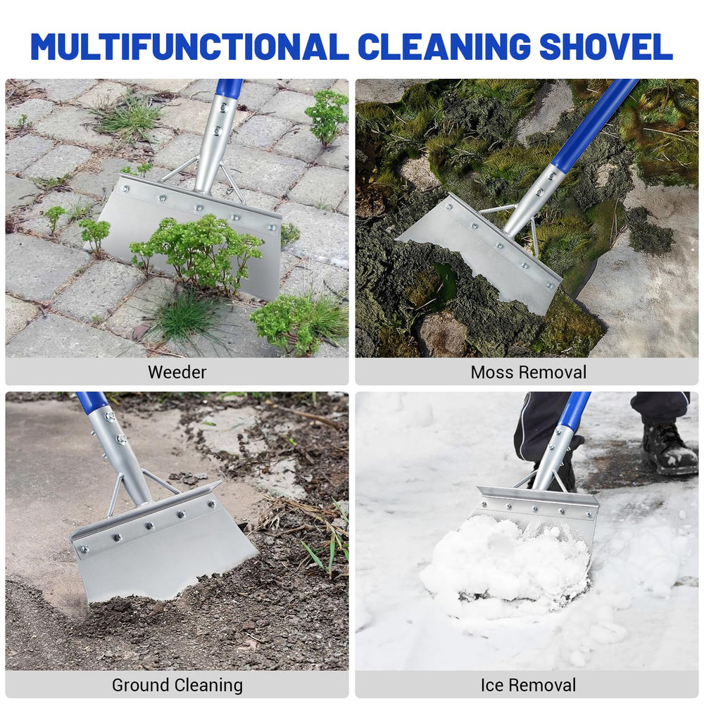 SILKPE shovel in use clearing packed driveway snow for faster cleanup