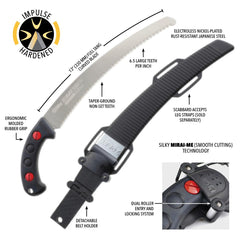 Silky ZUBAT blade curvature highlighting improved bite and reduced binding