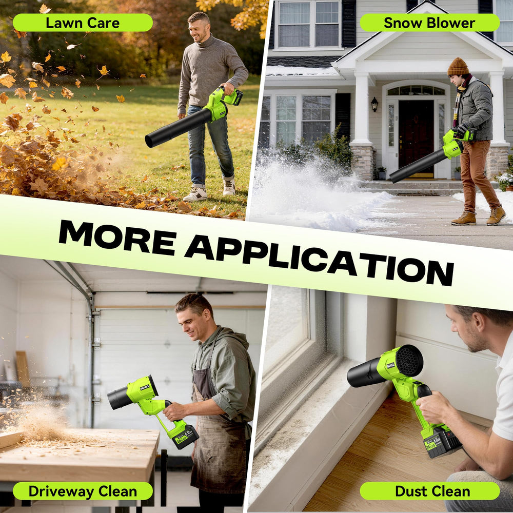 SILVEL blower held by person to show scale and easy portability benefit