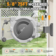 SILVEL 180° swivel bracket angled to reach multiple garden areas easily