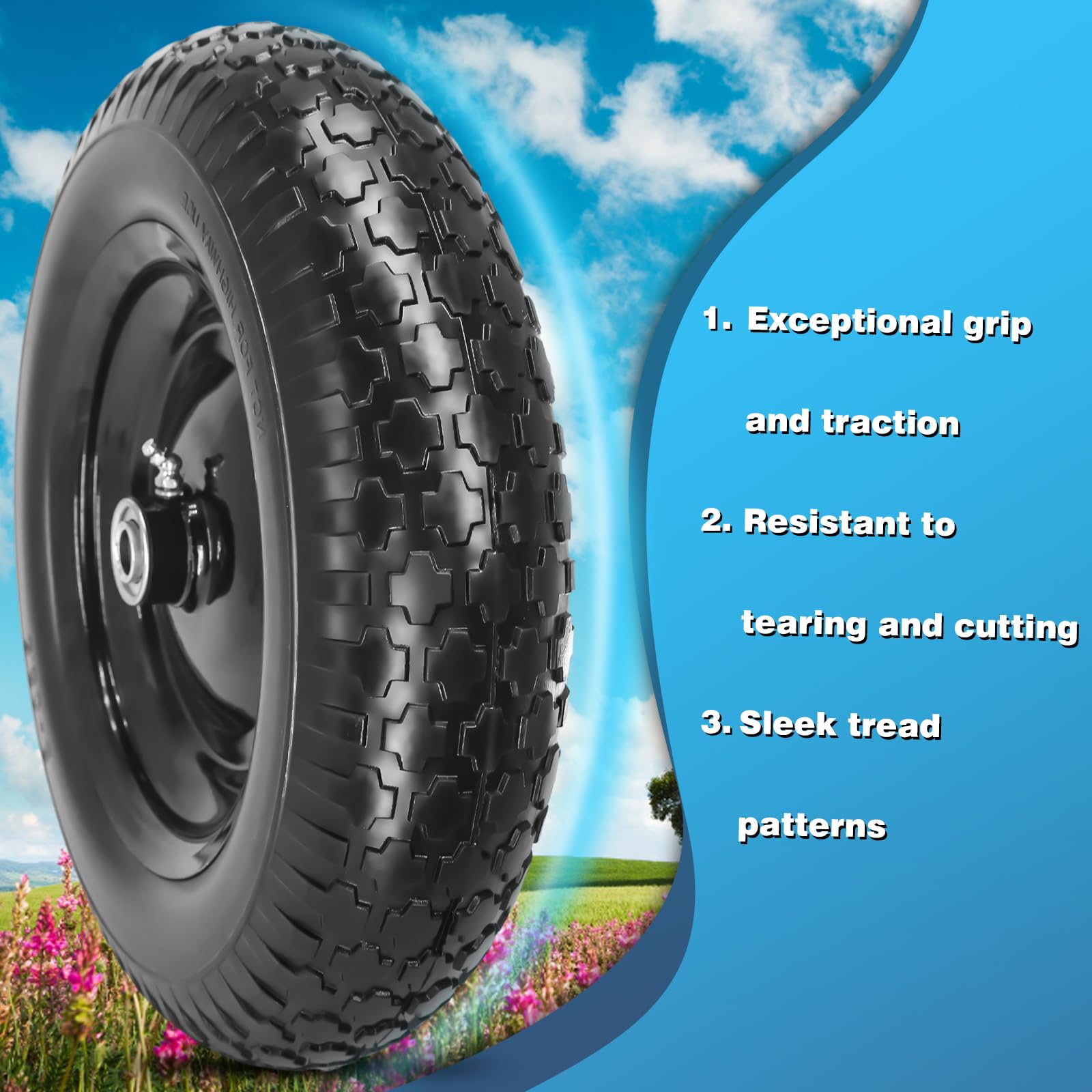 SIMEIQI side profile showing 3.2 inch tread width and solid construction
