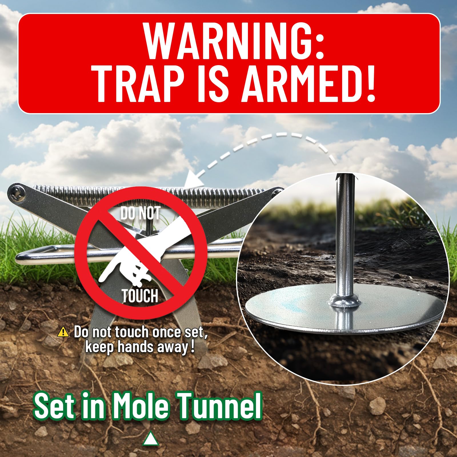 Simfelice trap covered in tunnel shows discreet placement improving success