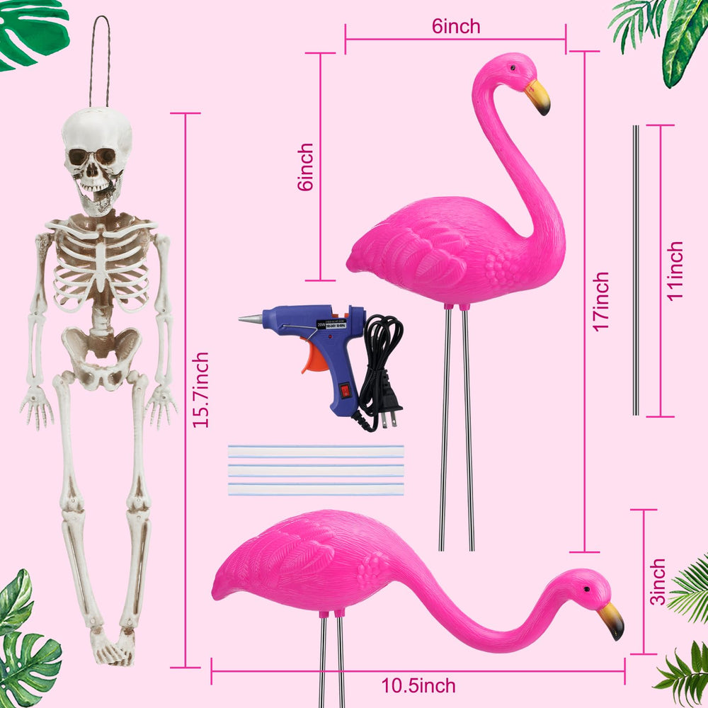 Simgoing flamingo head-up close-up showing metal leg and bright pink finish for sturdy outdoor display