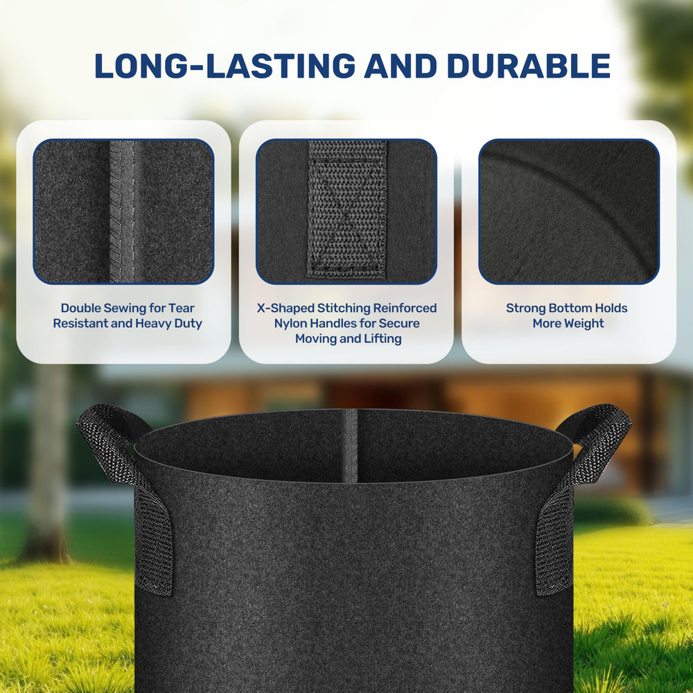 Simple Deluxe reinforced double-stitched handle close-up for safe lifting