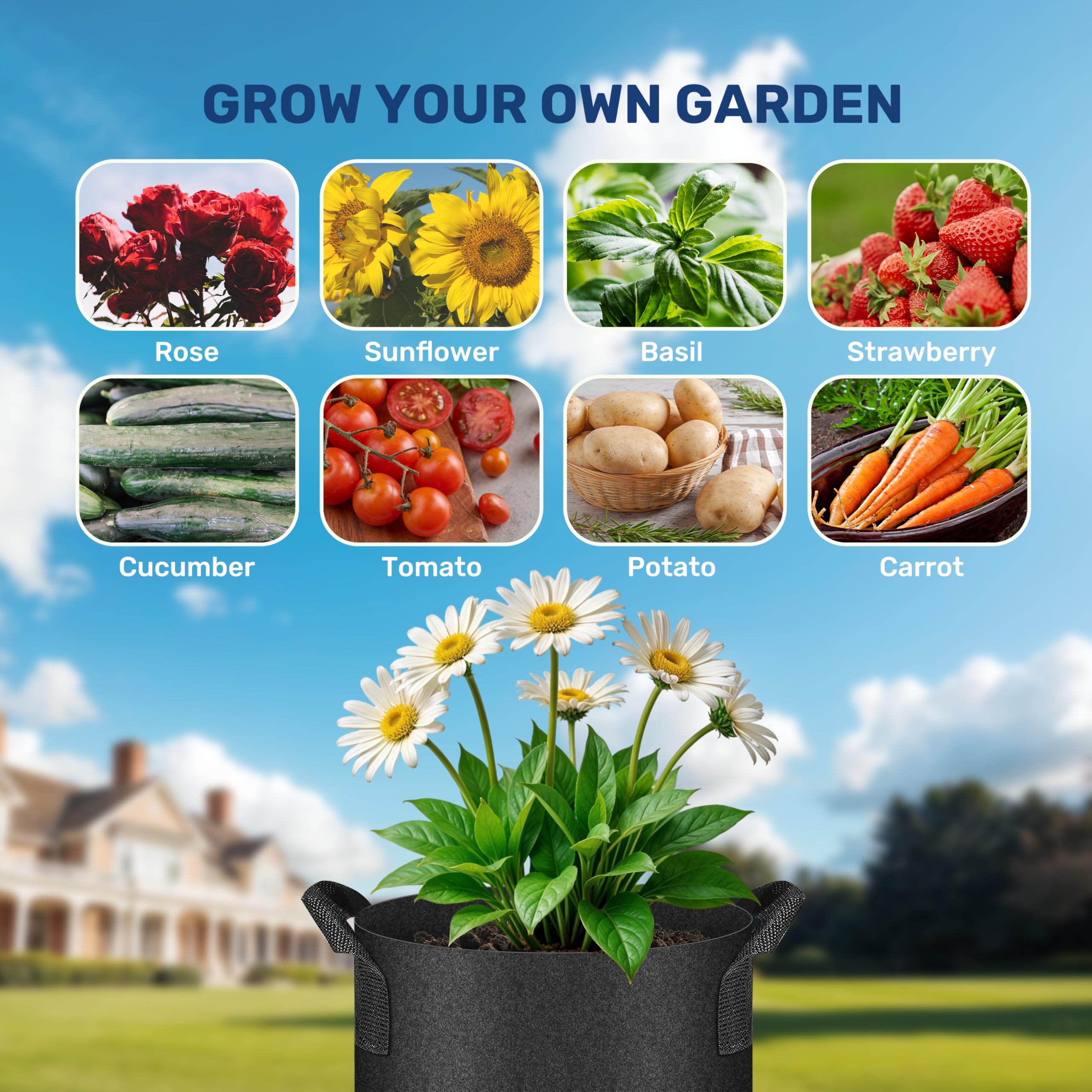 Simple Deluxe set of plant labels and marker showing neat plant identification