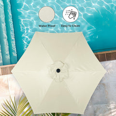 Simple Deluxe fabric close-up demonstrating high-density polyester texture and UV resistance