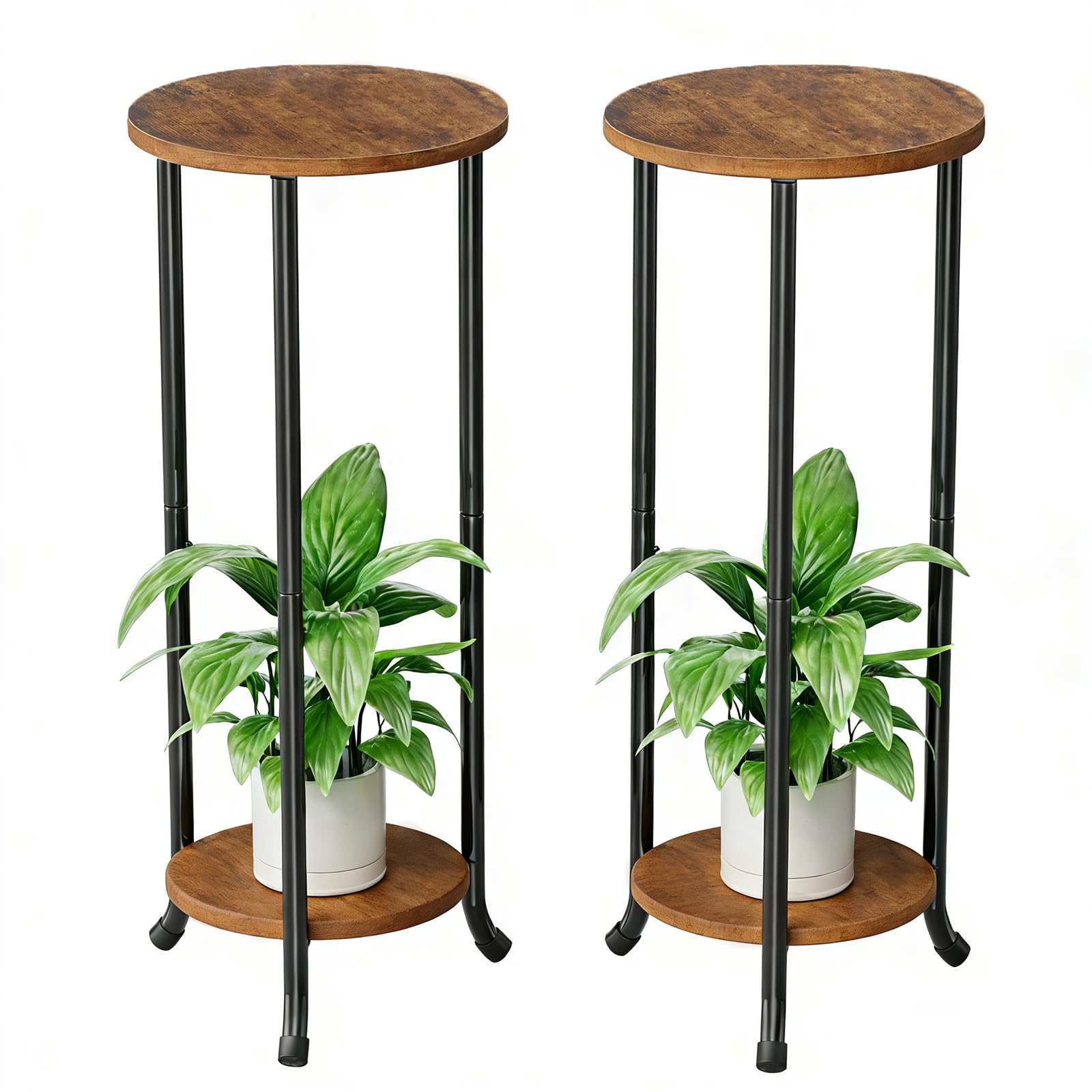 Simple Trending front view of two-tier plant stand showing organized display benefit
