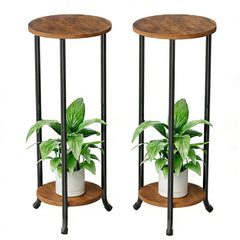Simple Trending front view of two-tier plant stand showing organized display benefit