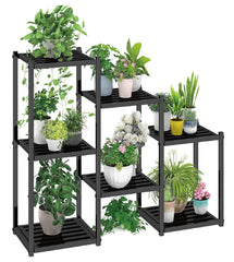 Simple Trending front view of 7-tier plant stand showing storage capacity and tidy display