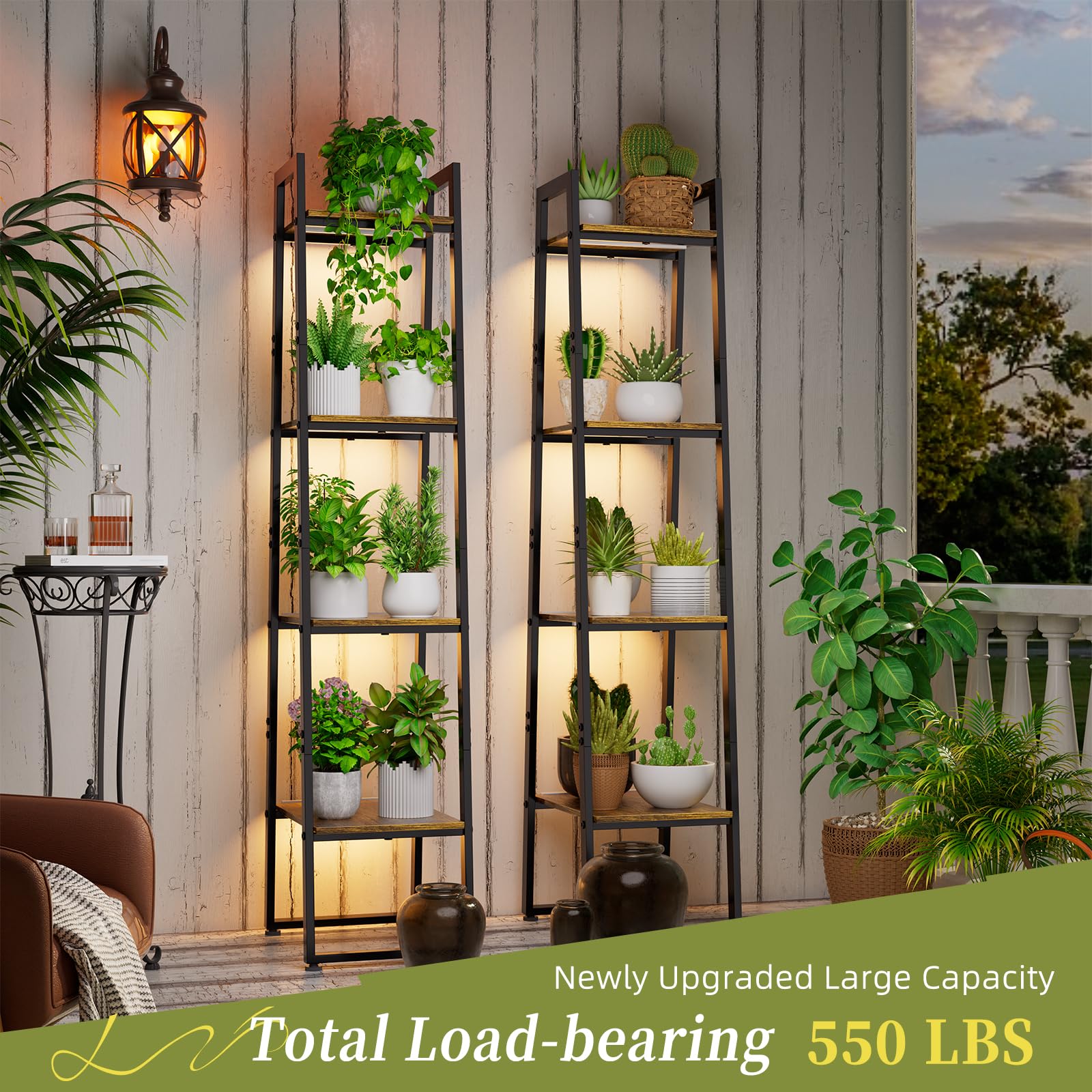 Simple Trending adjustable grow light arm focusing on top shelf, optimized plant light benefit