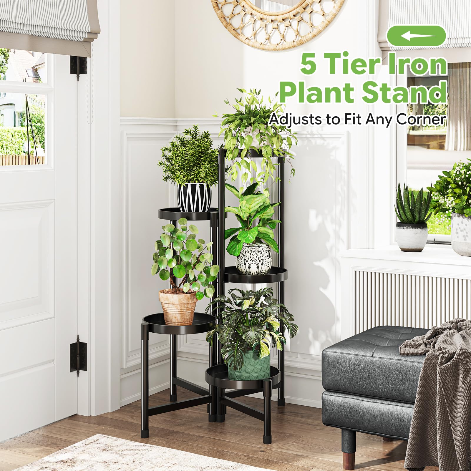 Simple Trending plant stand in living room showing stylish display and compact footprint