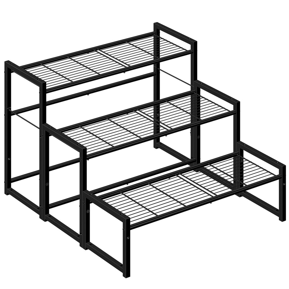 Simple Trending front view of three-tier stand showing organized plant display and saving space