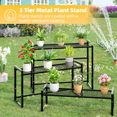 Simple Trending plant stand on patio with potted flowers demonstrating outdoor styling