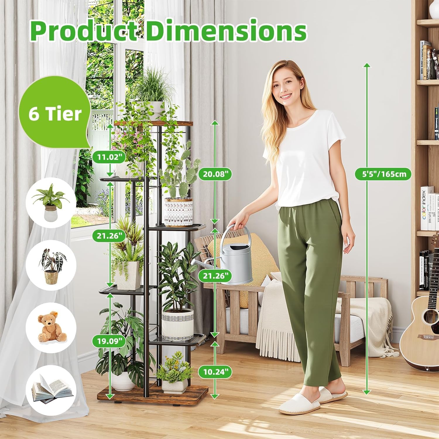 Simple Trending beside chair shows 52.6-inch height and scale benefit