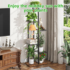 Simple Trending plant stand on patio with pots shows outdoor durability benefit