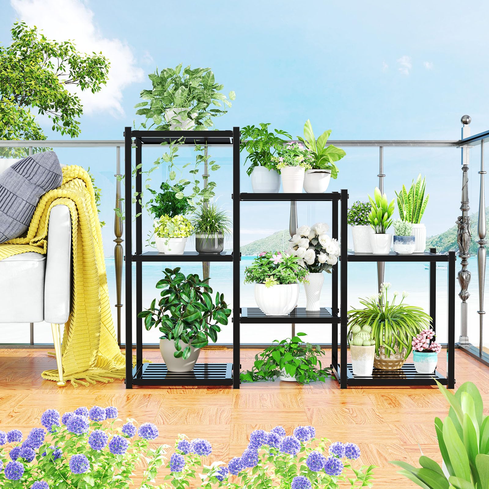 Simple Trending shelf detail showing iron construction and sturdy horizontal supports