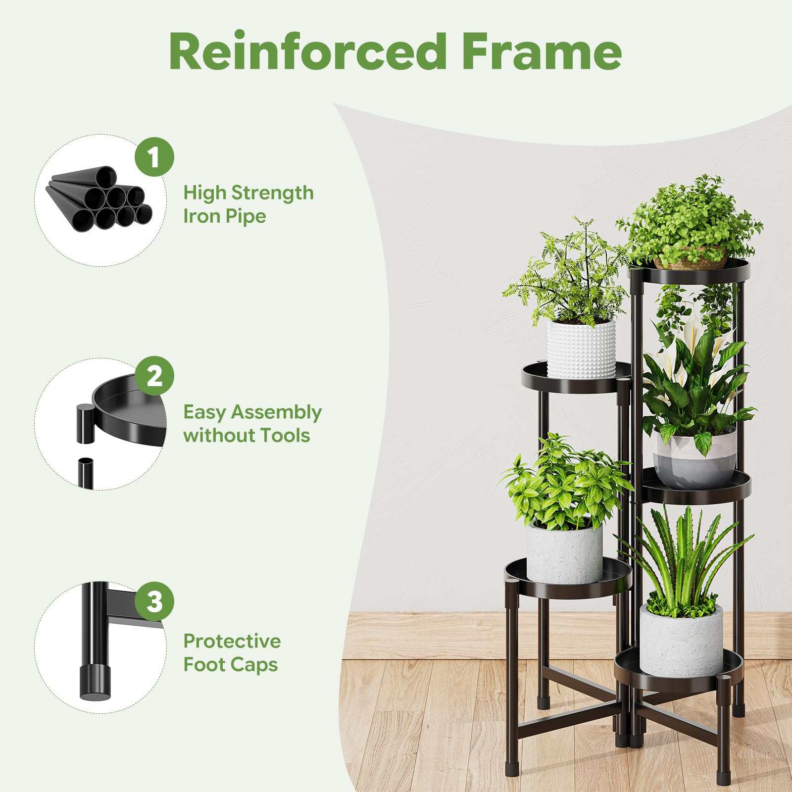 Simple Trending beside a medium pot to show scale and recommended pot fit