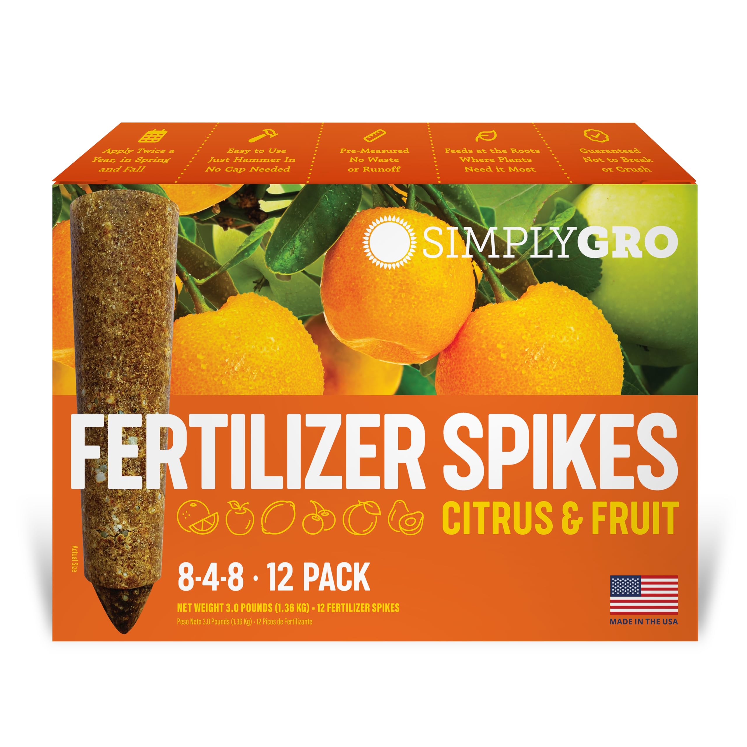 SimplyGro front packaging showing 12 TruSpikes and benefits
