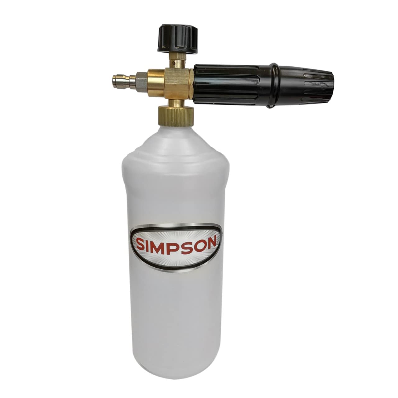SIMPOSN foam cannon front profile showing bottle and wand connection, delivers thick foam