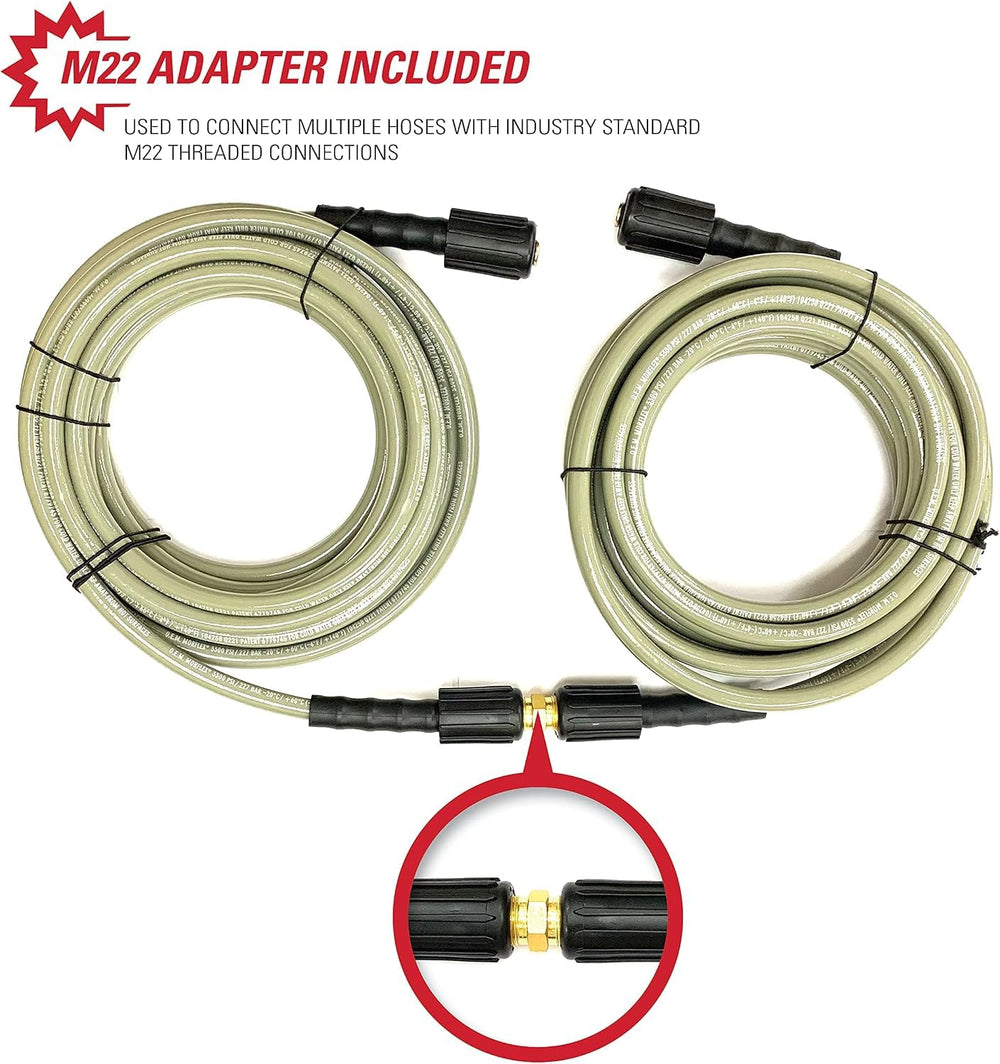 SIMPSON hose in use washing a wooden deck demonstrating flexibility and maneuverability