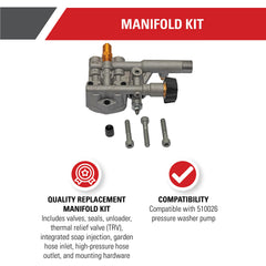 SIMSPON close-up of installed valves and unloader highlighting durable precision components