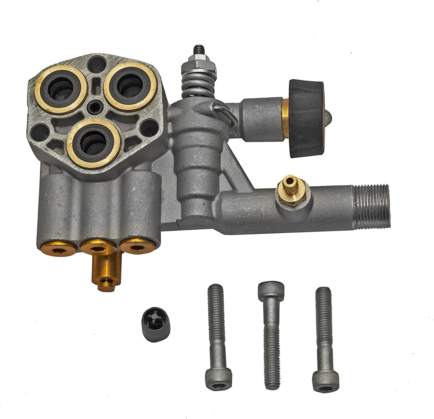 SIMSPON manifold laid out with included mounting hardware for straightforward installation