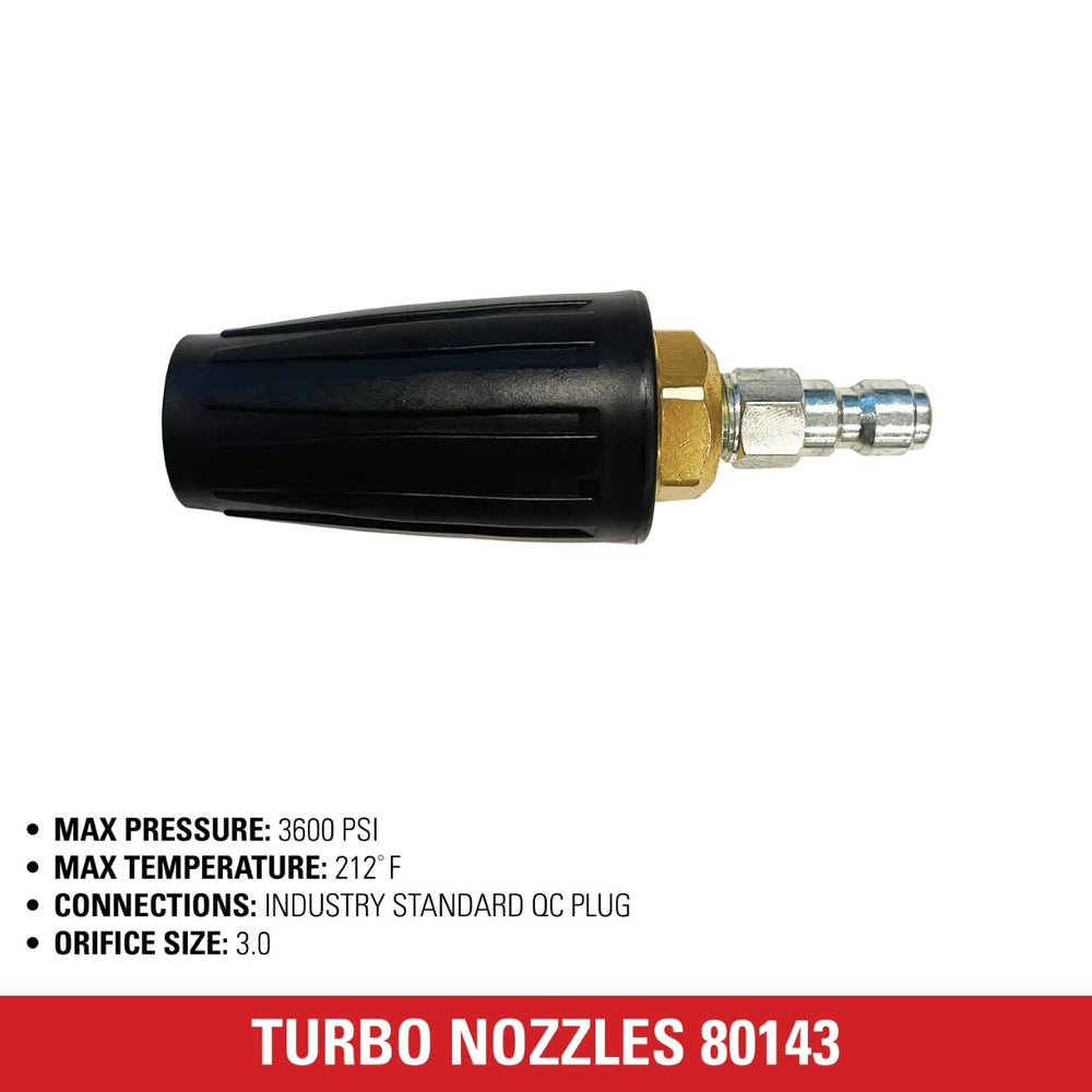 SIMPSON nozzle attached to wand with scale comparison for fit and compatibility benefit