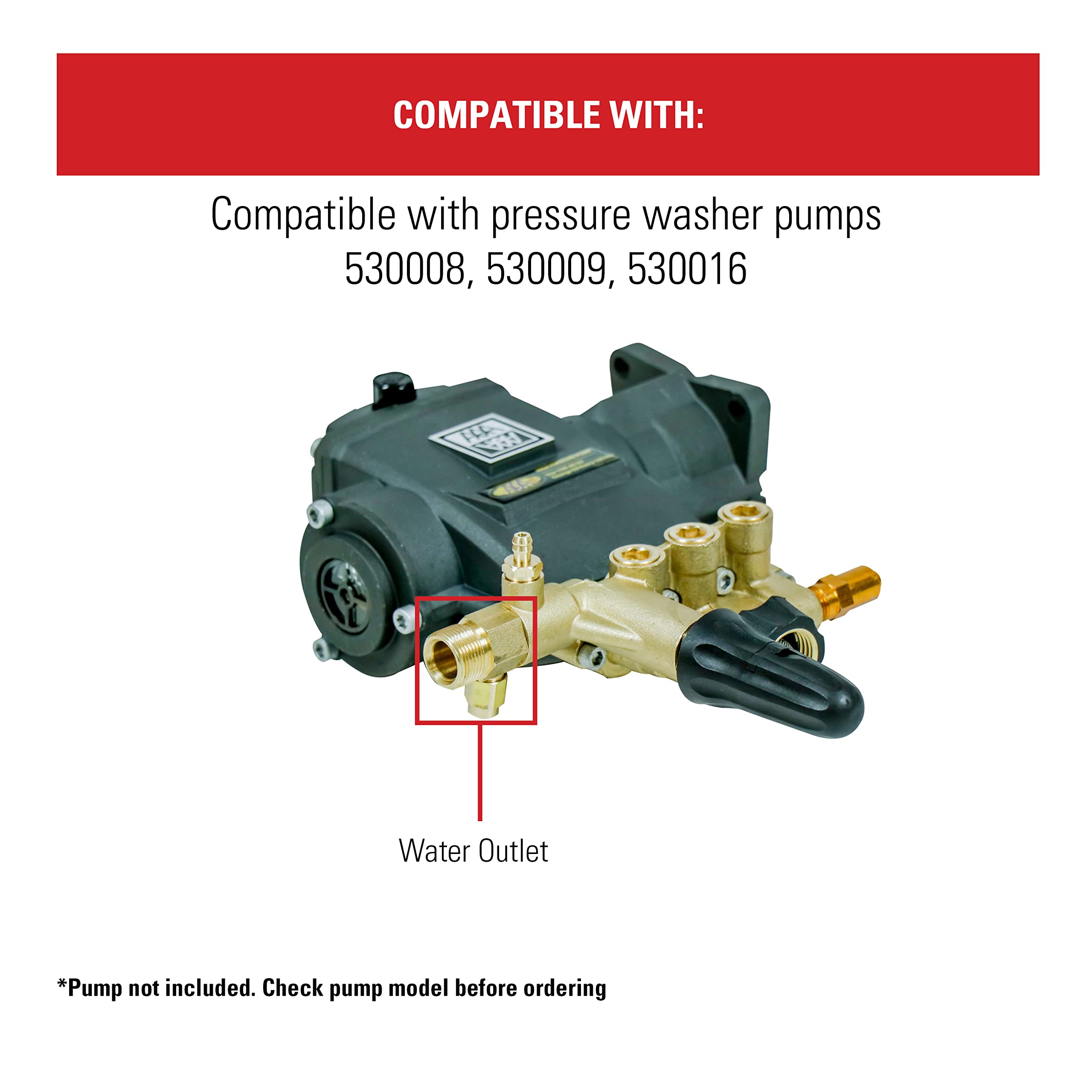 SIM PSON outlet installed on pump showing restored water flow and operation