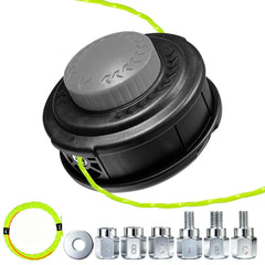 SIMUSI front view of trimmer head showing profile and quick-load knob benefit