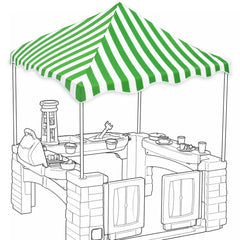 Sinbana front view canopy showing full patio coverage and shade benefit