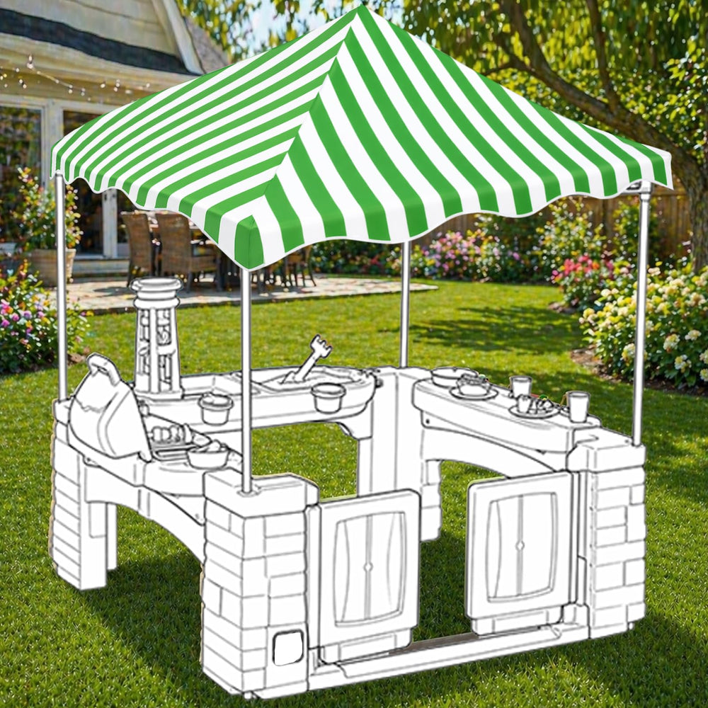 Sinbana canopy in backyard lifestyle scene showing comfortable shaded play