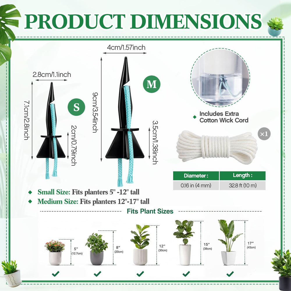 Singhoow close-up of cotton wick and spike tip illustrating absorbency and reliable watering