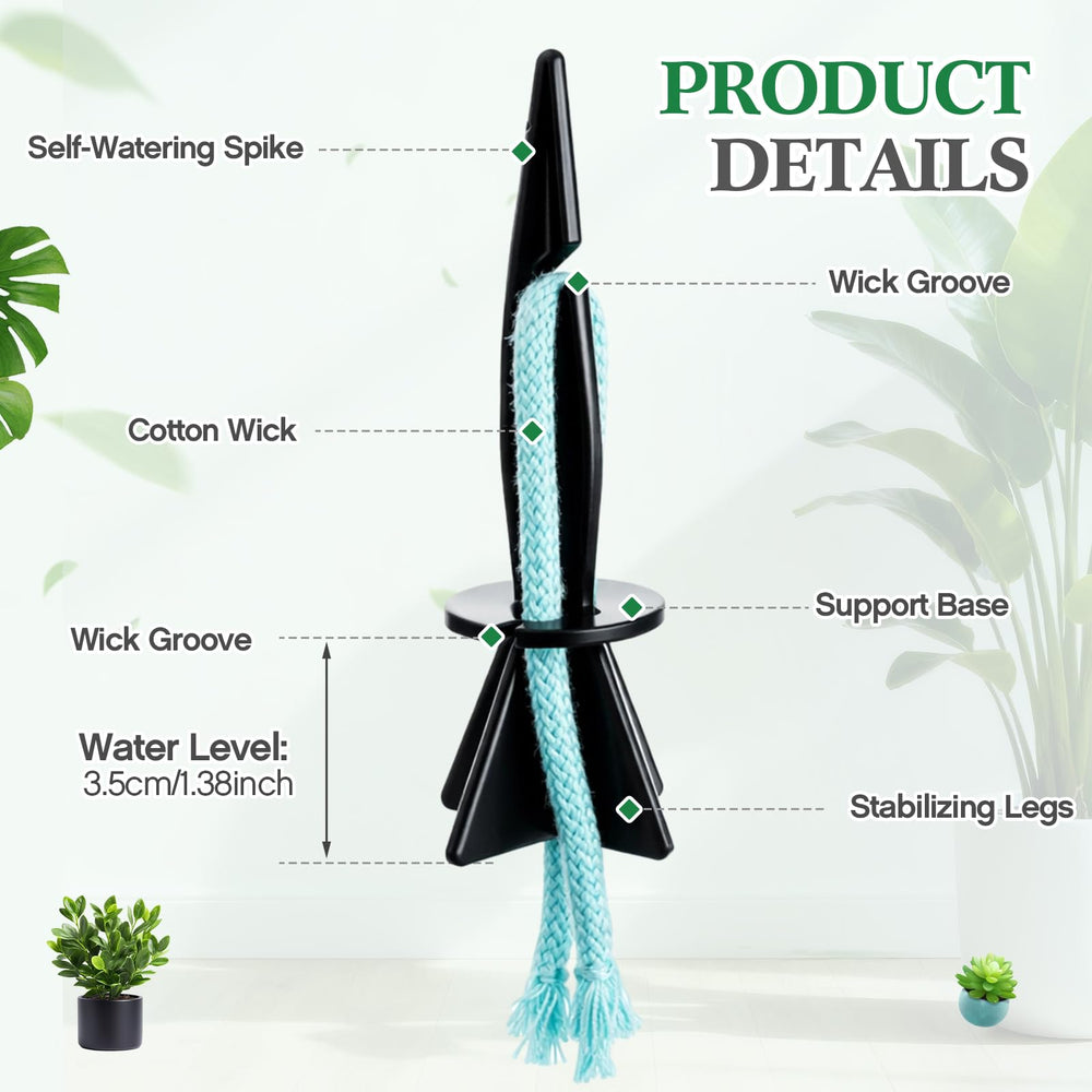 Singhoow spikes next to ruler showing size and fit for 12–17-inch planters benefit
