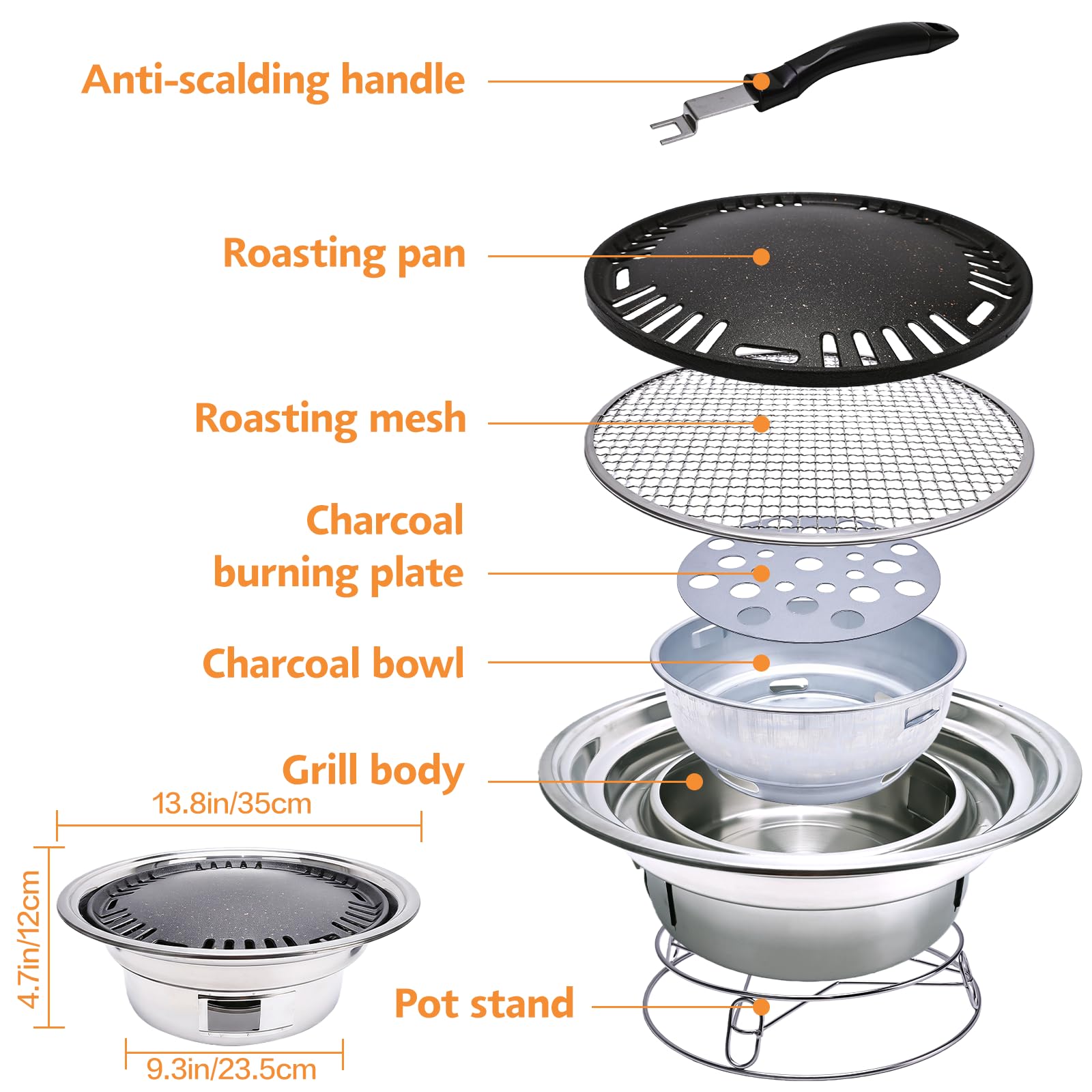 Singring stainless steel close-up revealing durable finish and heat resistance