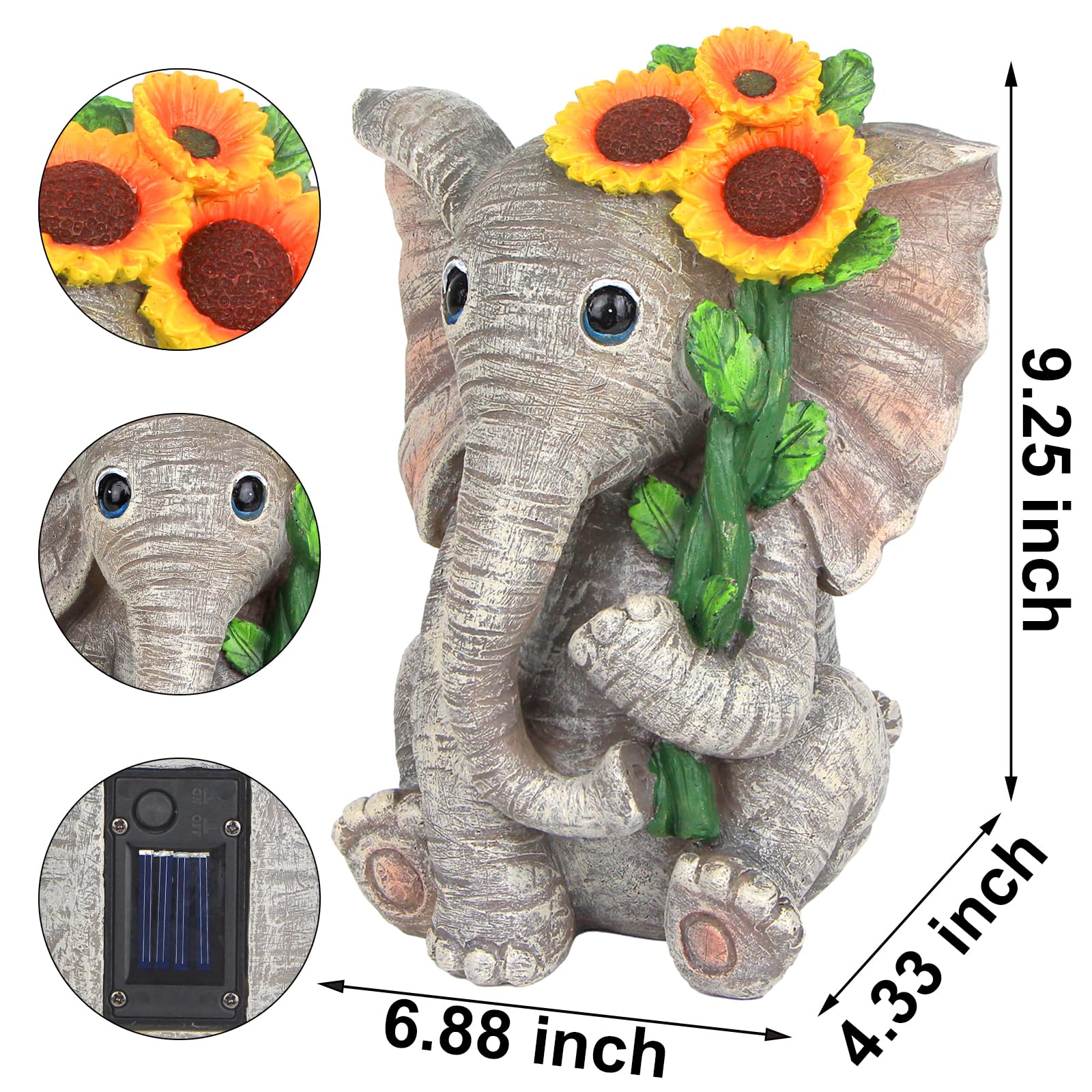 Sinhra elephant among plants in garden creating whimsical, inviting atmosphere