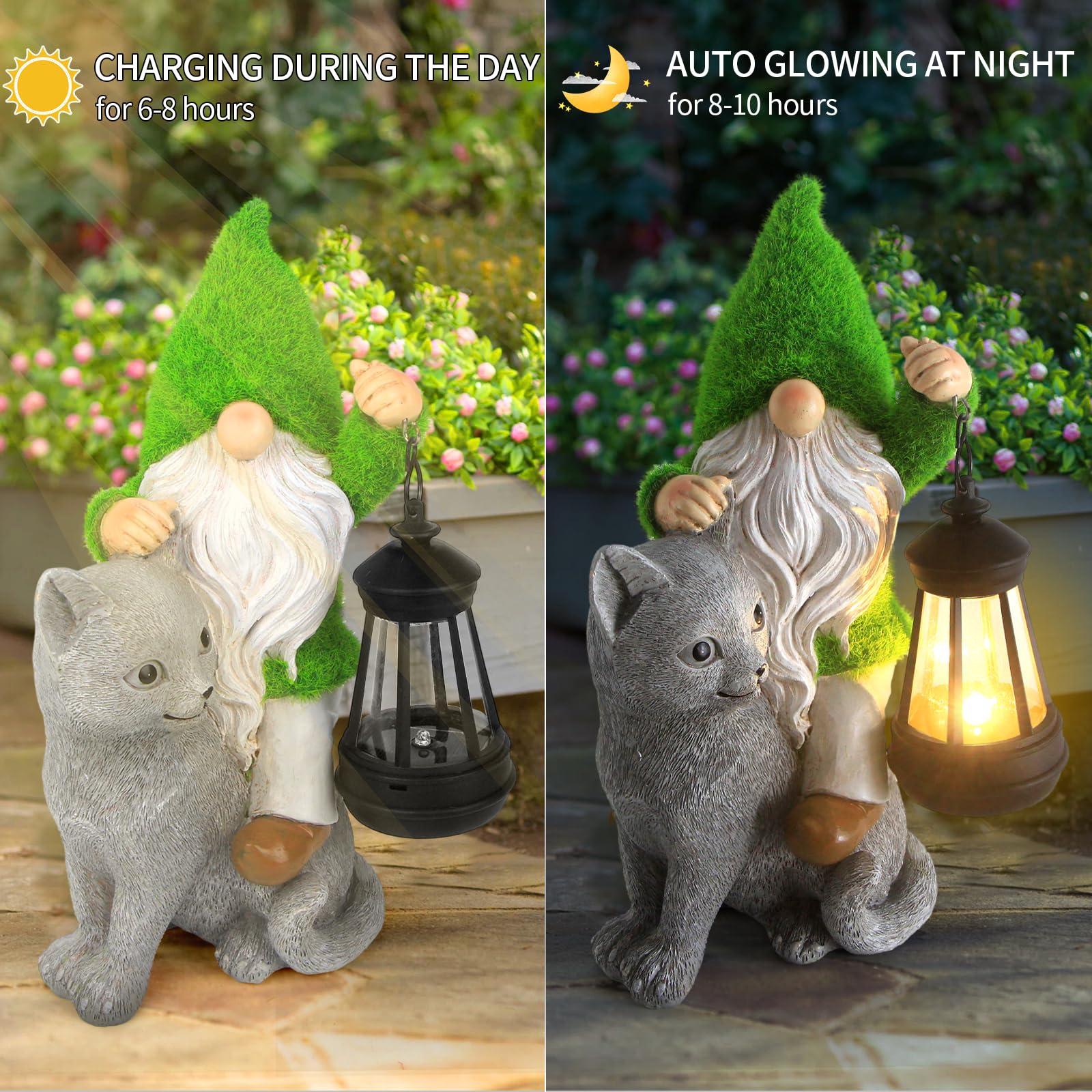 Sinhra gnome with cat side profile displaying compact size and charming design