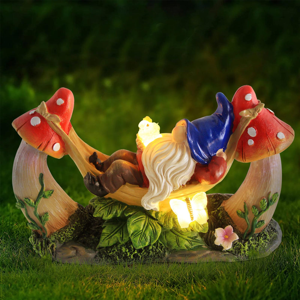 Sinhra gnome front view showing bright colors and friendly expression for curb appeal