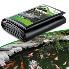 Sinimaka front packaging showing 13x20 ft liner and product benefit durability