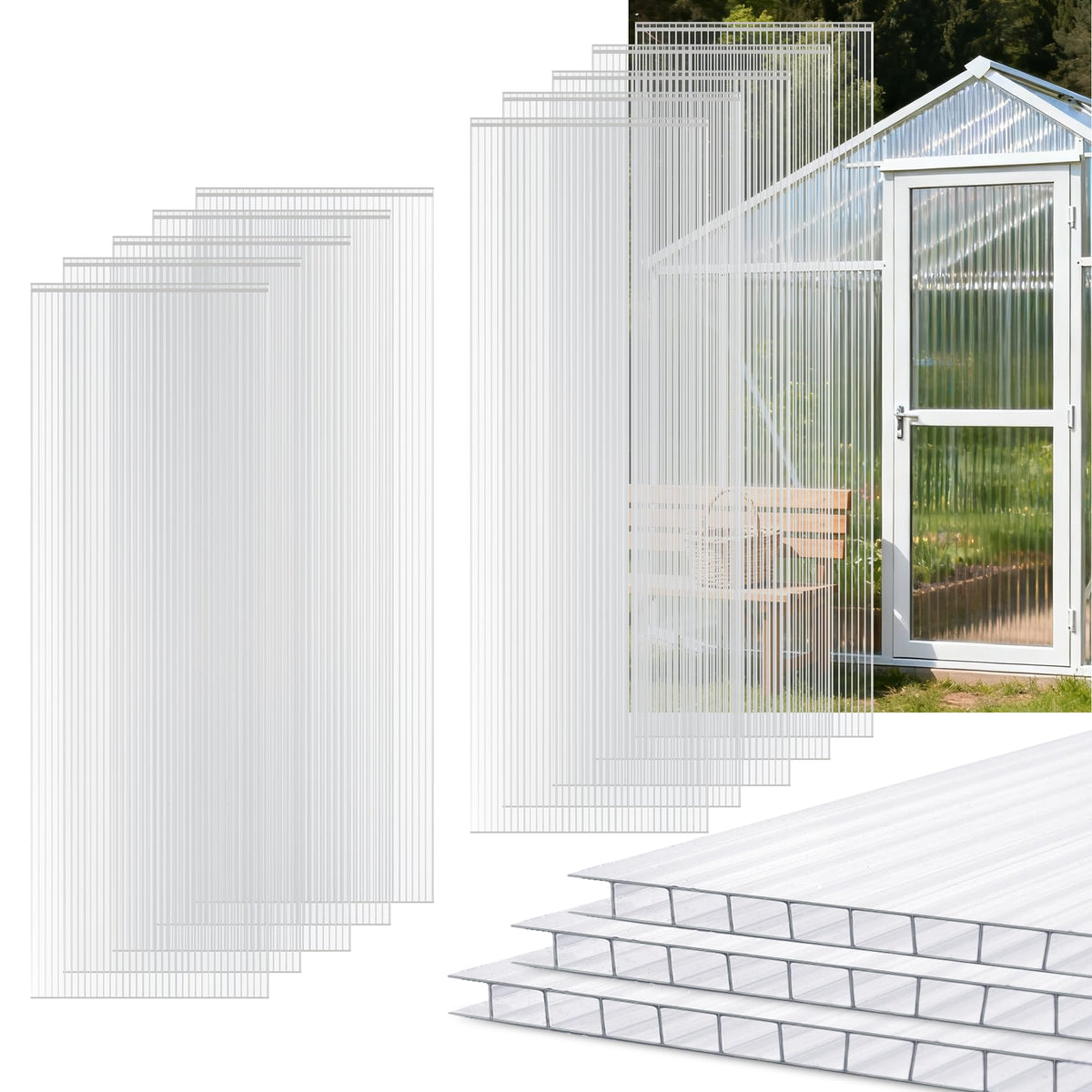 Sinimaka stacked panels front view showing durable twin-wall construction benefit