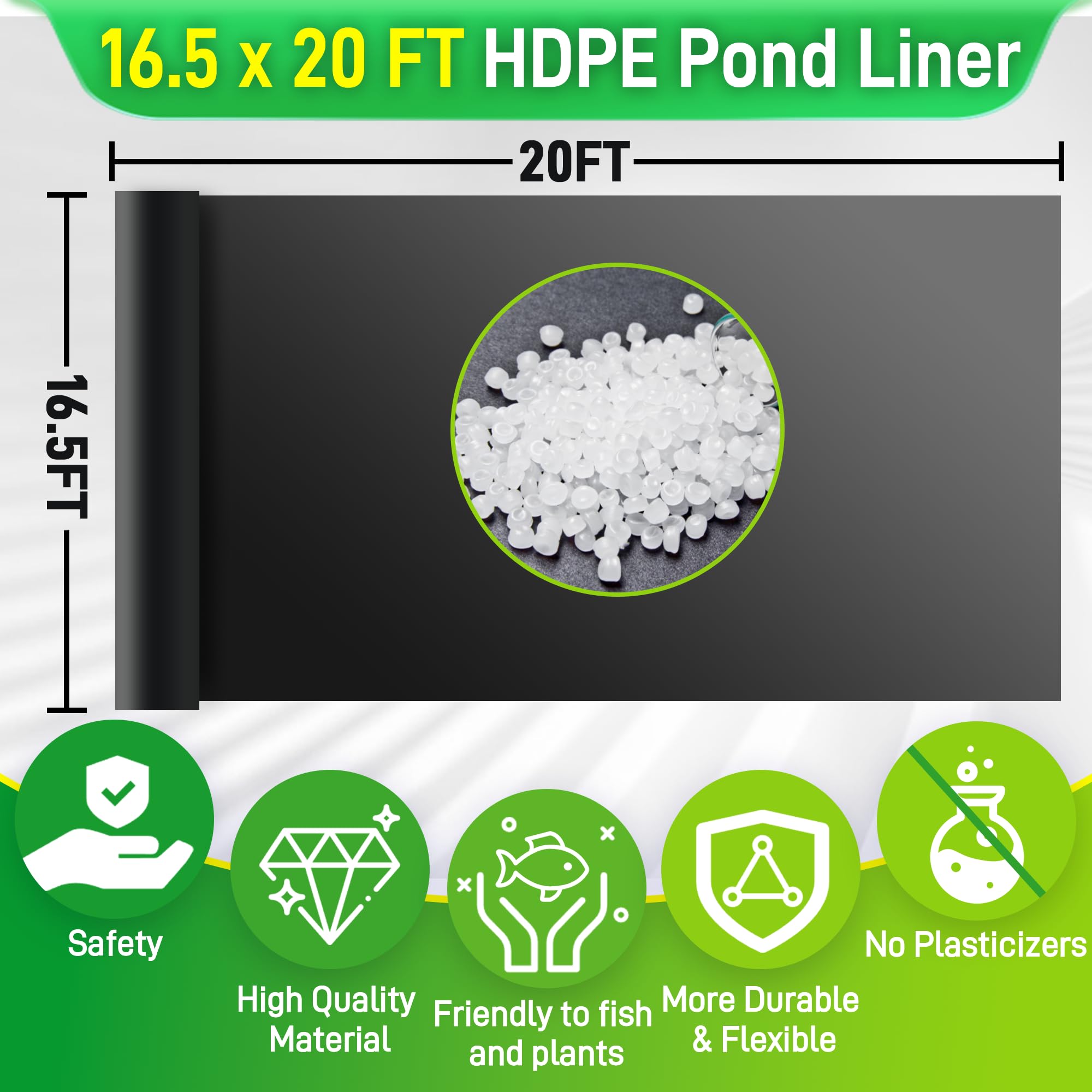 Sinimaka pond liner close texture view highlighting puncture resistance