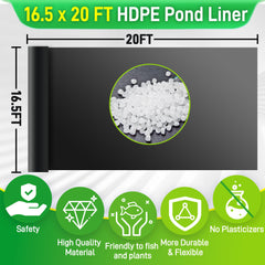 Sinimaka pond liner close texture view highlighting puncture resistance