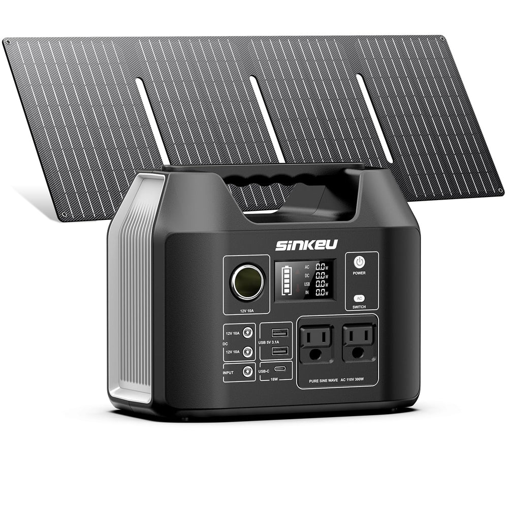 SinKeu power station front panel showing ports and display, clear device control